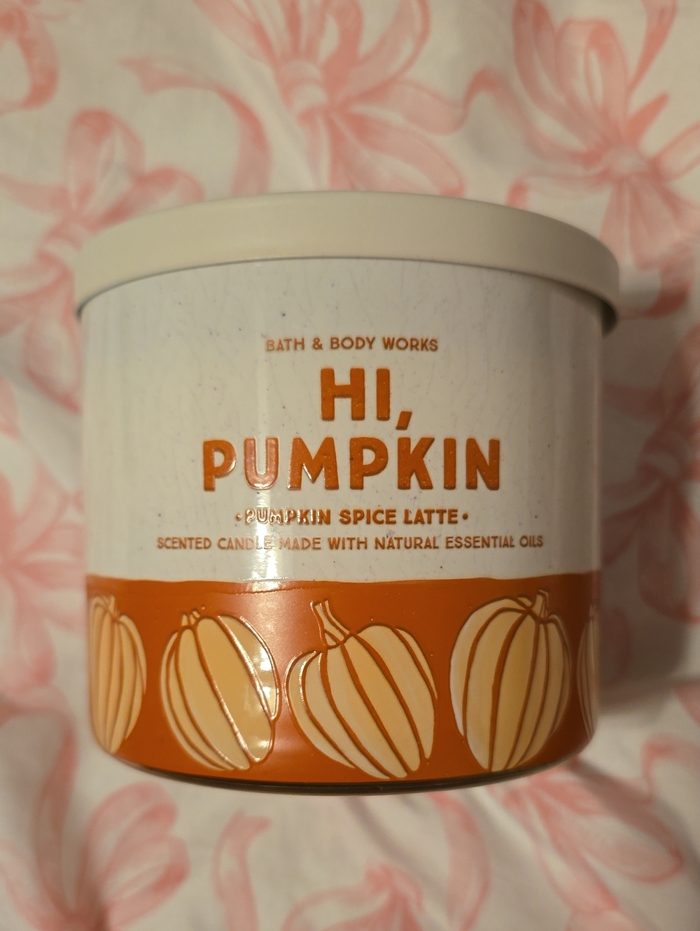 BNWT Bath And Body Works Pumpkin Spice Latte 3 Wick Candle